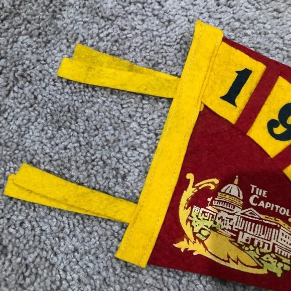1950 Antique Washington DC Pennant Flag 17" - Picture 8 of 8
